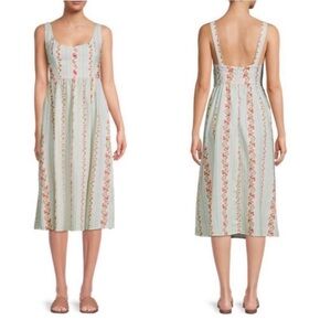 WeWoreWhat corset midi dress, Victorian floral stripe